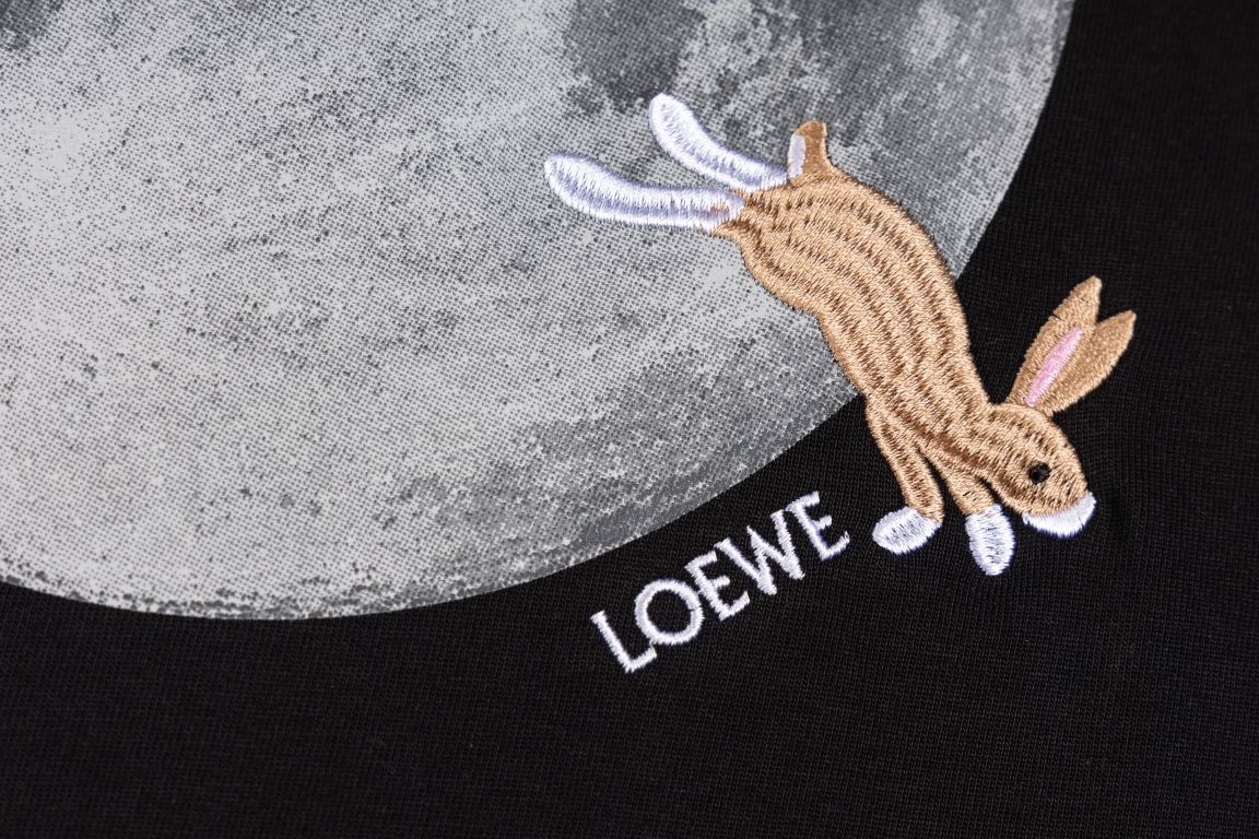 顶级） LOEWE 罗意威 新款系列 月球短袖T恤 质棉质平纹针织圆领 T恤