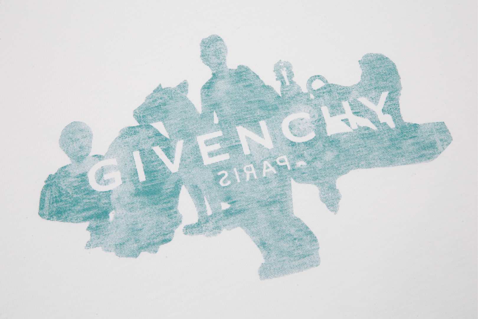 Givenchy 纪梵希 蛇年系列 渐变人物字母圆领短袖T恤