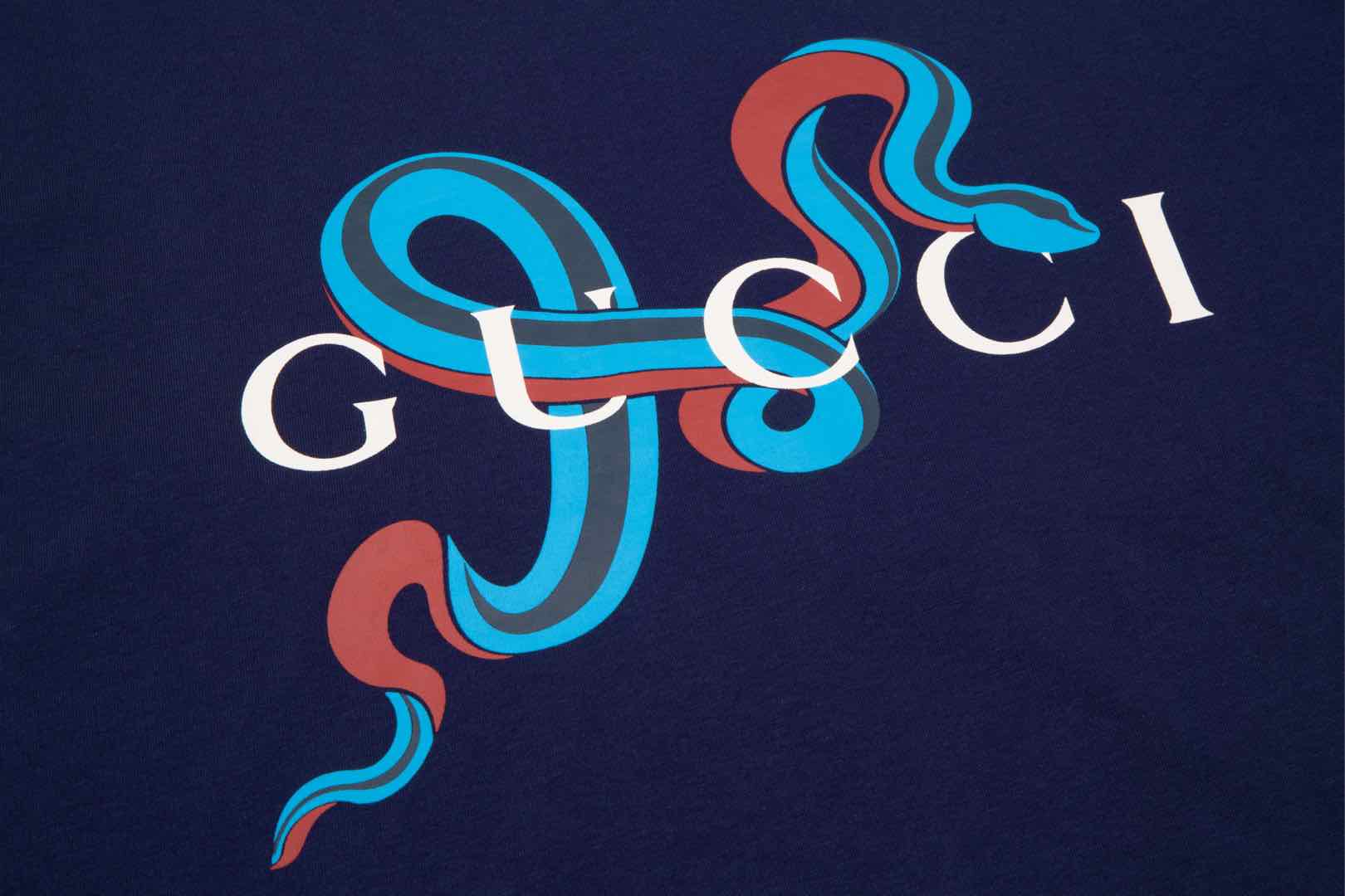 Gucci 古驰 蛇年限定 字母logo短袖T恤