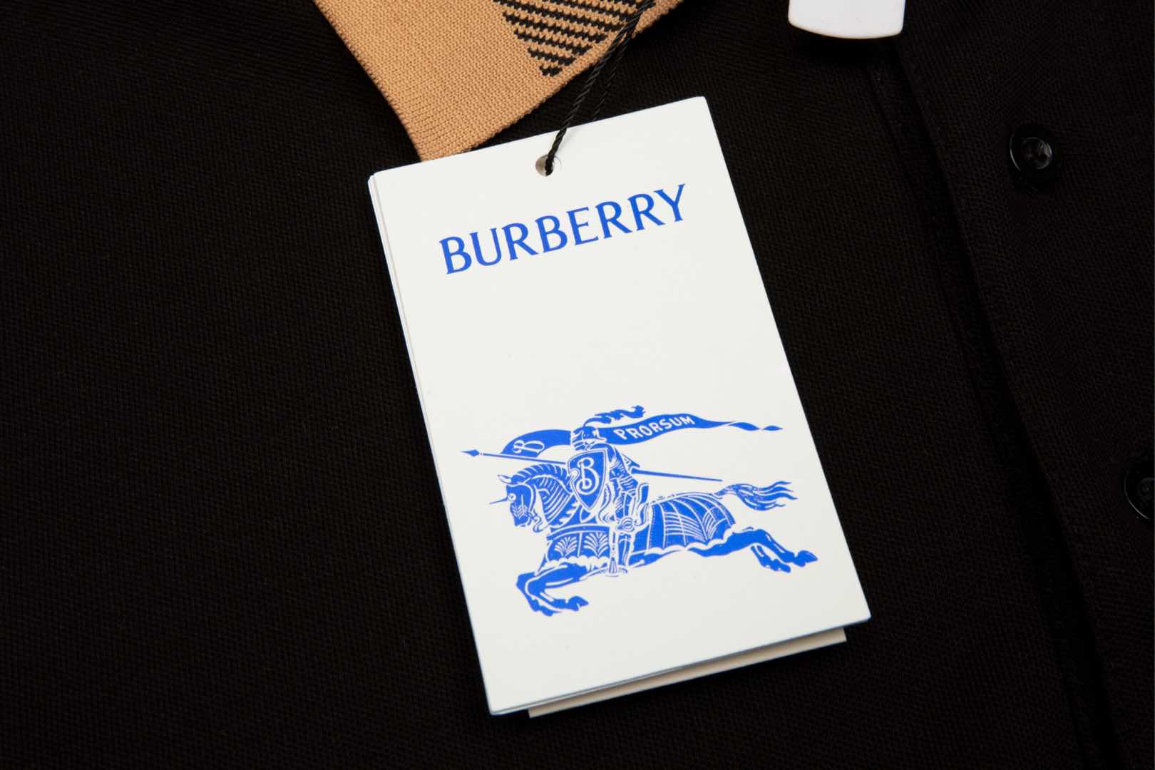 Burberry/巴宝莉 新款 polo衫 渐变格纹螺纹
