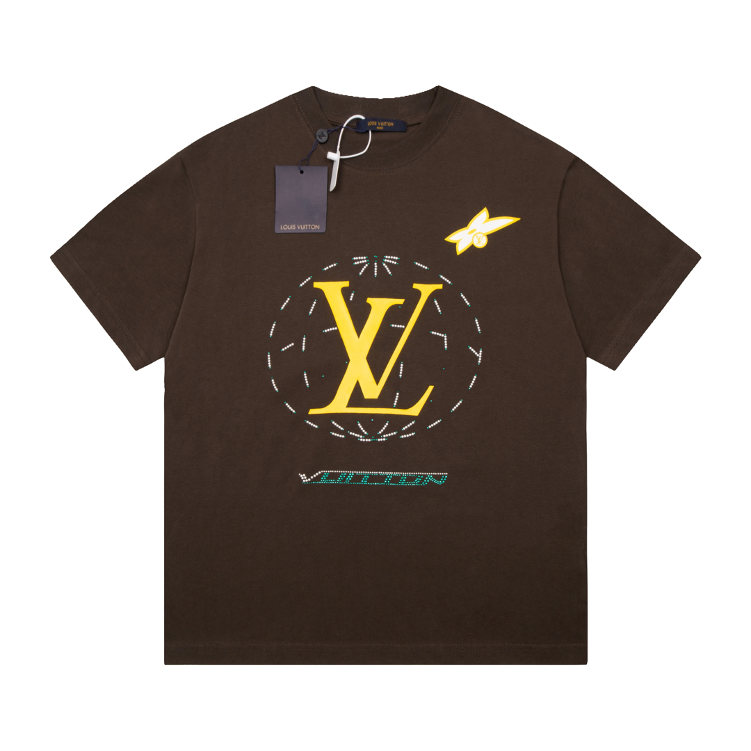 （顶级） LOUIS VUITTON/路易威登 航线印花圆领短袖T恤