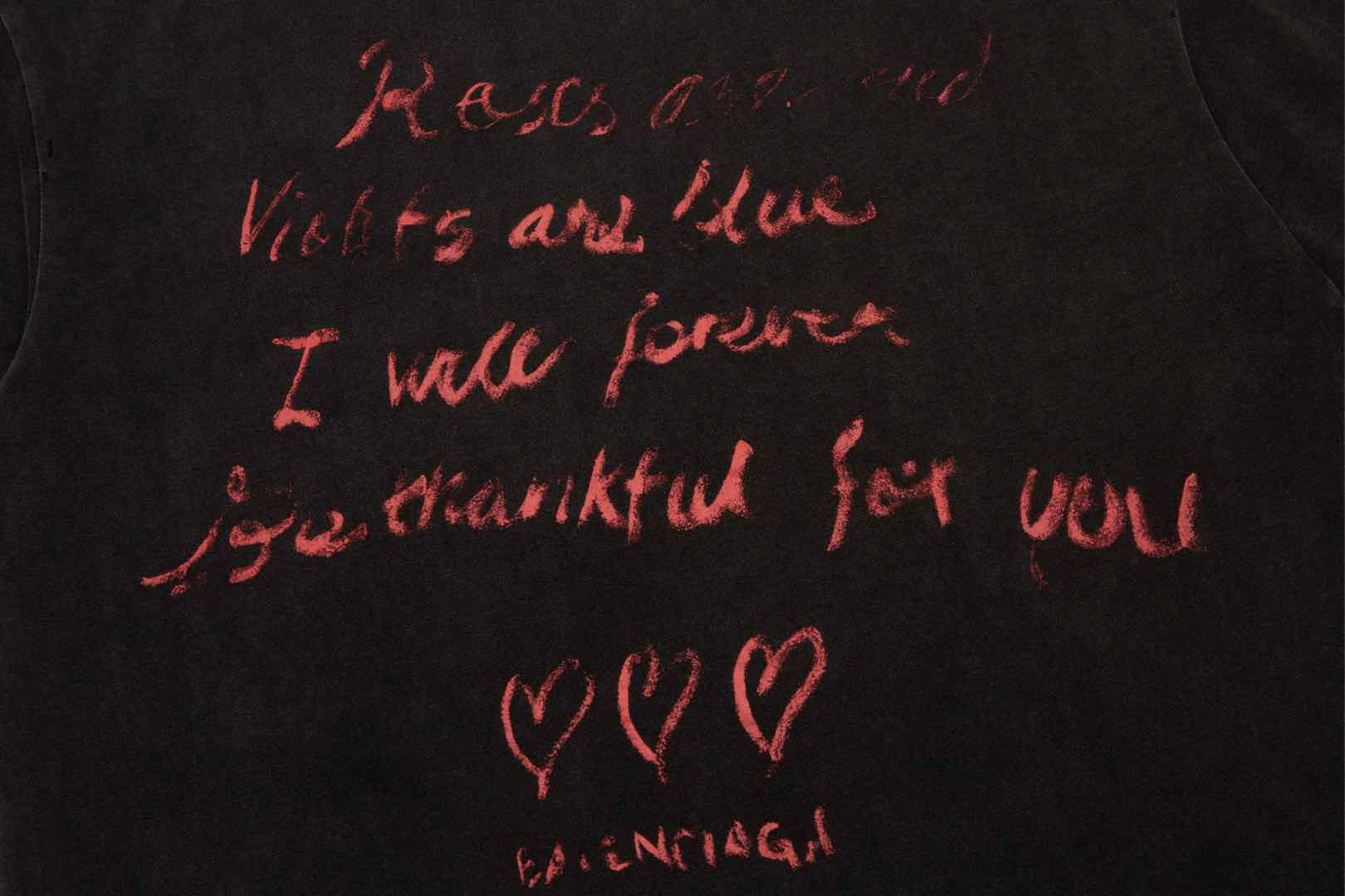 （顶级） Balenciaga/巴黎世家 新款 情人节限定短袖T恤
