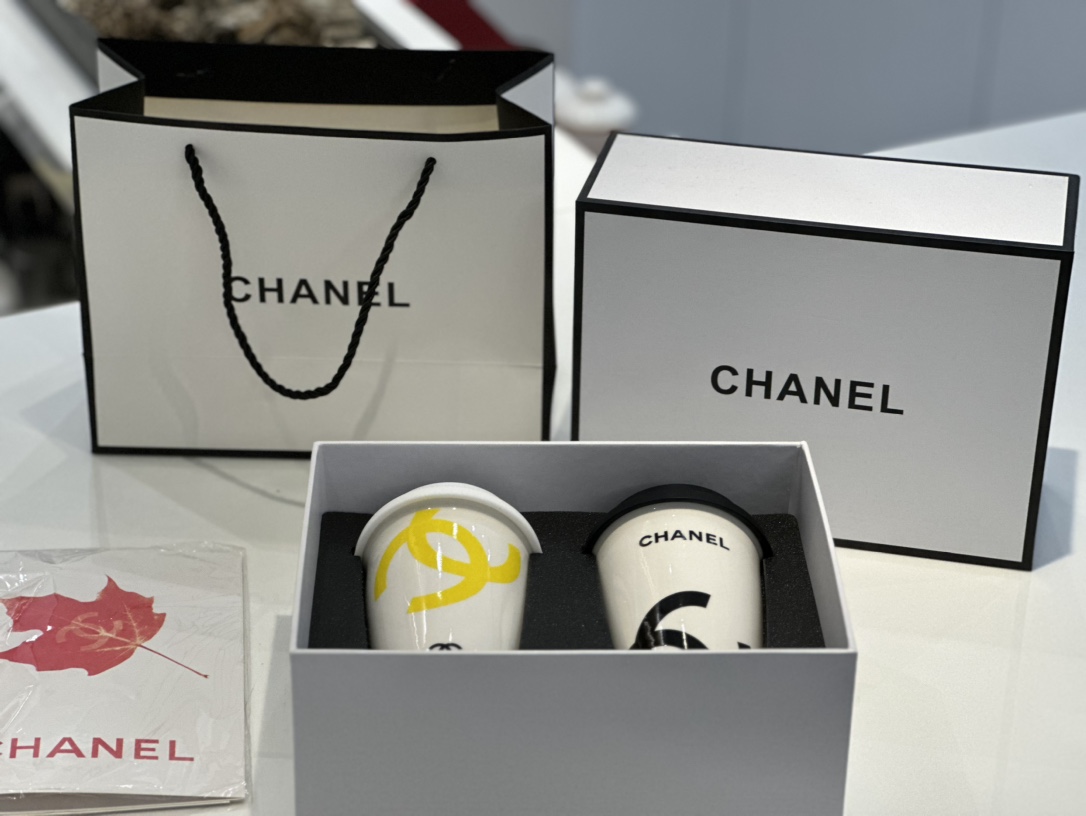 Chanel Ceramic Cup Set (Pair - Comprehensive