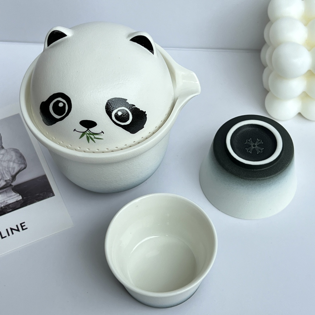 Chrome Heart熊猫茶具,萌趣来袭 5