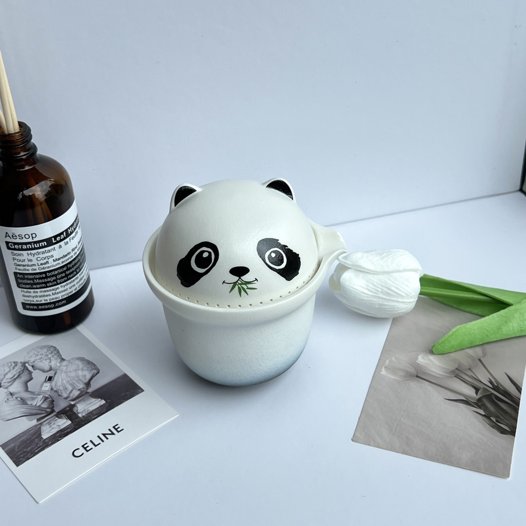 Chrome Hearts Edition Giant Panda Tea Set - Comprehensive 3