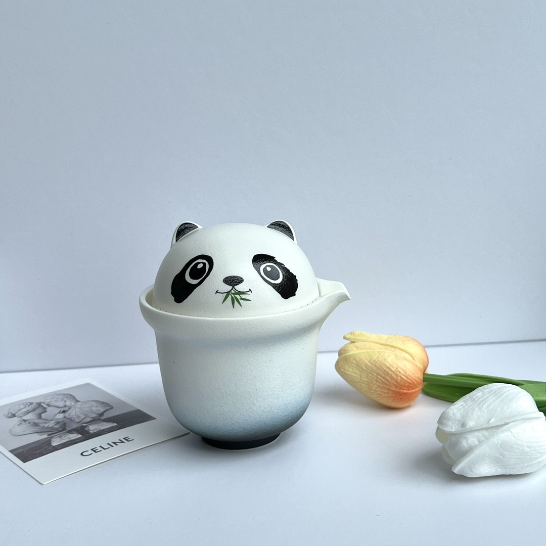 Chrome Hearts Edition Giant Panda Tea Set - Comprehensive 2