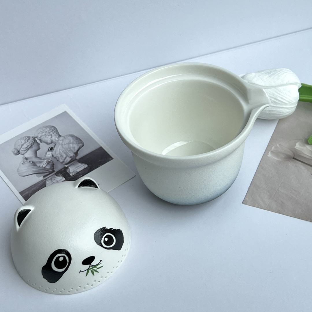 Chrome Hearts Edition Giant Panda Tea Set - Comprehensive 6