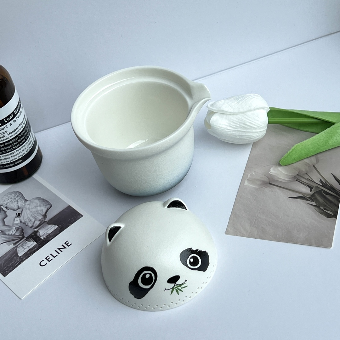 Chrome Hearts Edition Giant Panda Tea Set - Comprehensive 4