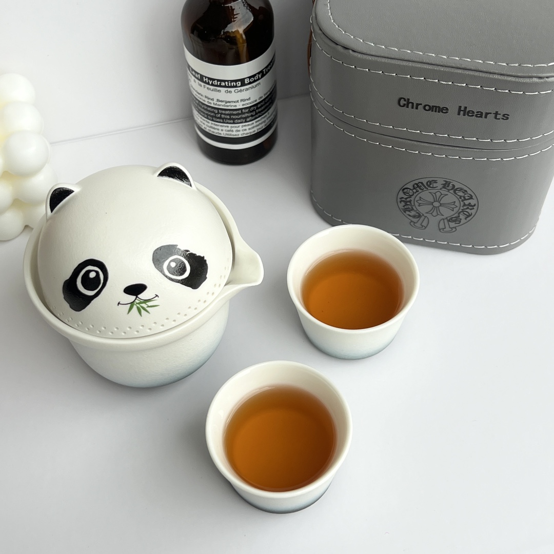 Chrome Hearts Giant Panda Collaboration Tea Set - Comprehensive 5
