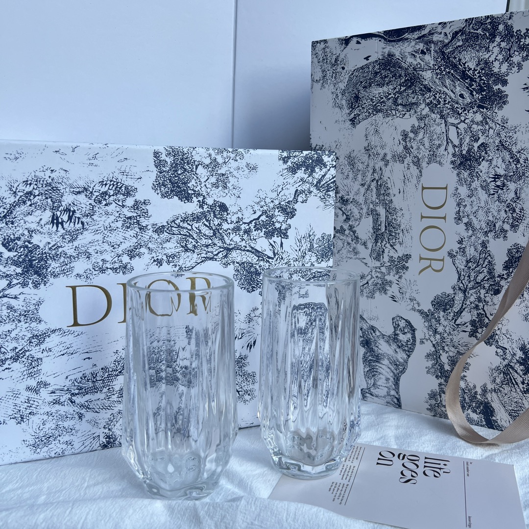 Dior Glass Tumbler Set (Set of 2 - Comprehensive 3