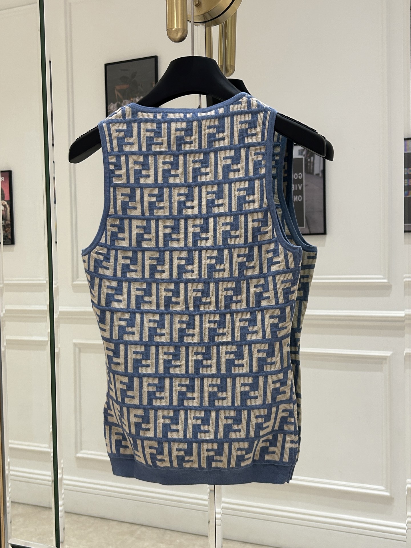 Fendi Sleeveless Jacquard Vest Top - Stylish & Elegant FF Design 6 i1743672576841 8062 0 4