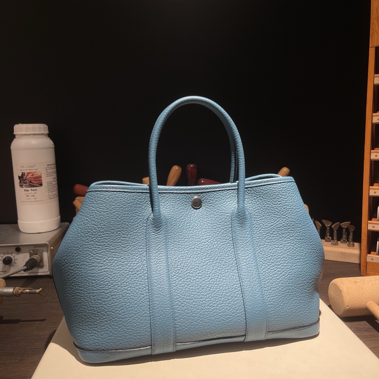 NO:698850,Garden arty garden bag 30cm, original imported N-togo leather [Izmir blue] silver buckle, commuter casual bag, counter synchronization, handmade wax thread sewing, pure steel hardware, in stock, Hermes, Hermes,19860909Garden arty 花园包 30cm 原厂进口N-togo皮【伊兹密尔蓝】银扣 通勤休闲包 专柜同步 手工蜡线缝制 纯钢五金 现货,爱马仕,hermes,Hermes,,Bag