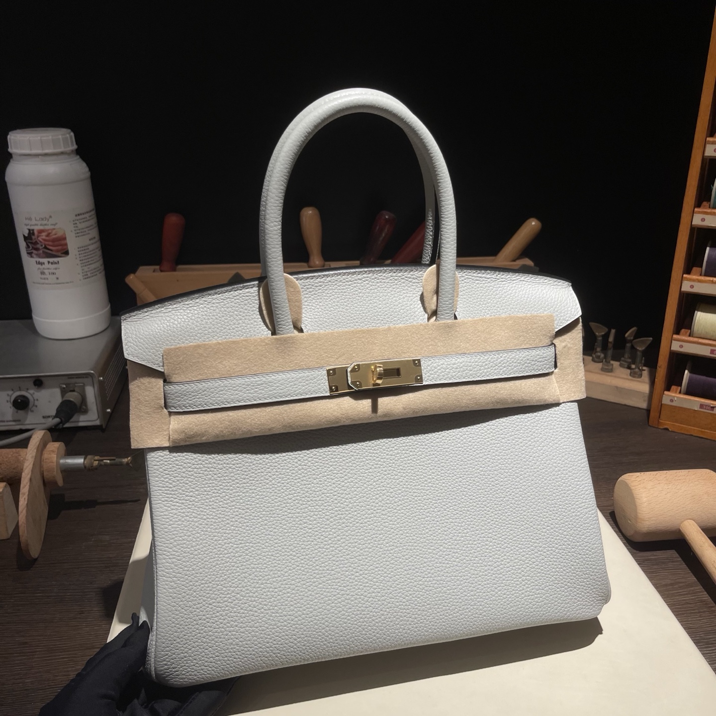 NO:699317,Birkin platinum 30cm, original imported Togo leather [Holy Grail Blue] gold buckle, hand-made nails, counter synchronization, fully hand-sewn with beeswax thread, pure steel hardware, in stock, Hermes, Hermes,19860909Birkin 铂金 30cm 原厂进口Togo皮【圣杯蓝】金扣 手工钉 专柜同步 全手工蜜蜡线缝制 纯钢五金 现货,爱马仕,hermes,Hermes,,Bag