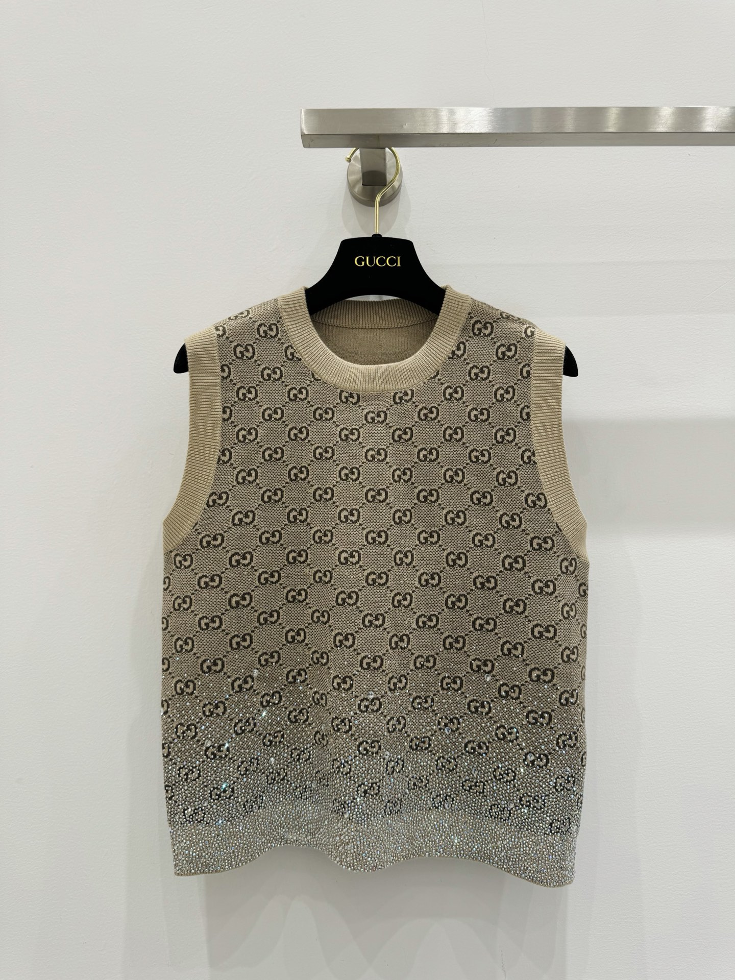 NO:315235,Gucc* Heavy Industry Colorful Diamond Vest, One Color Three Codes, Gucci, Alexander Wang19860909Gucc*重工彩钻背心,一色三码,,gucci,alexander wang,Women's clothing