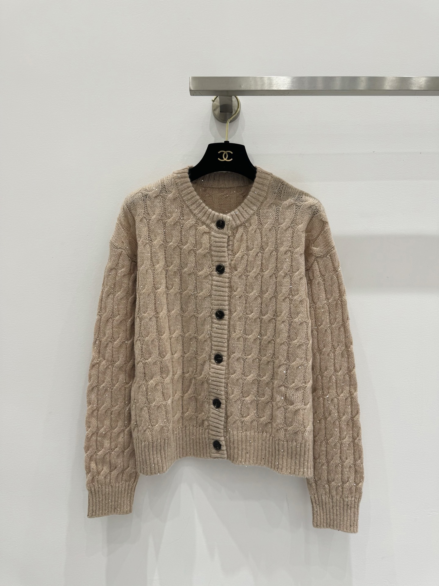 NO:569576,BC sequin twisted cord cardigan!  2 colors/SML,,alexander wang19860909BC珠片扭绳开衫！2色/SML,,alexander wang,Women's clothing