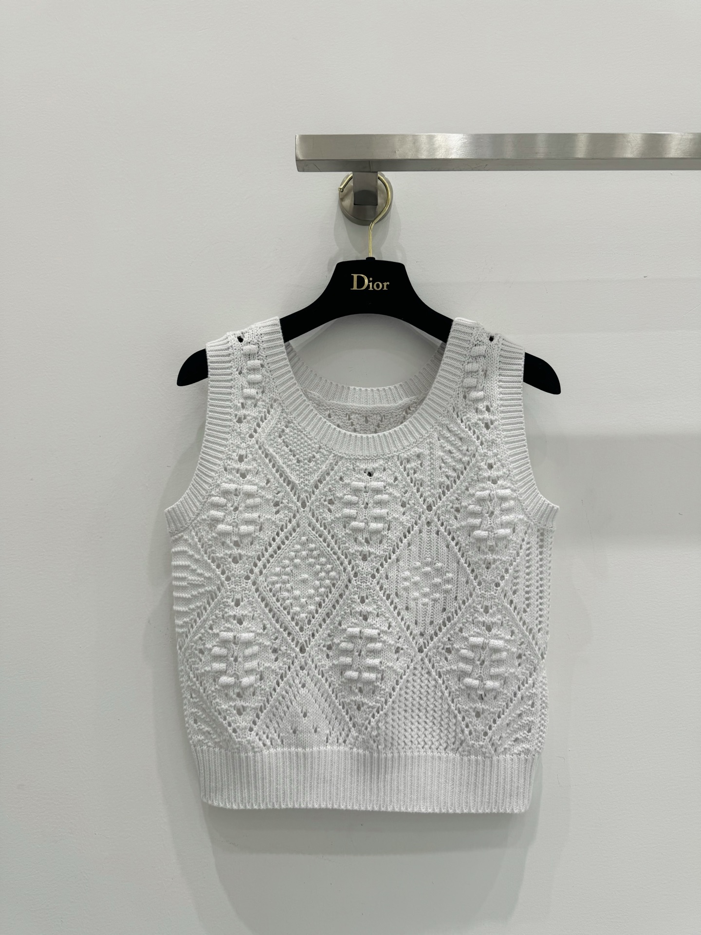 NO:610054,Dio* diamond hollow vest! 一色/SML,,dior,alexander wang19860909Dio*菱格镂空背心！一色/SML,,dior,alexander wang,Women's clothing