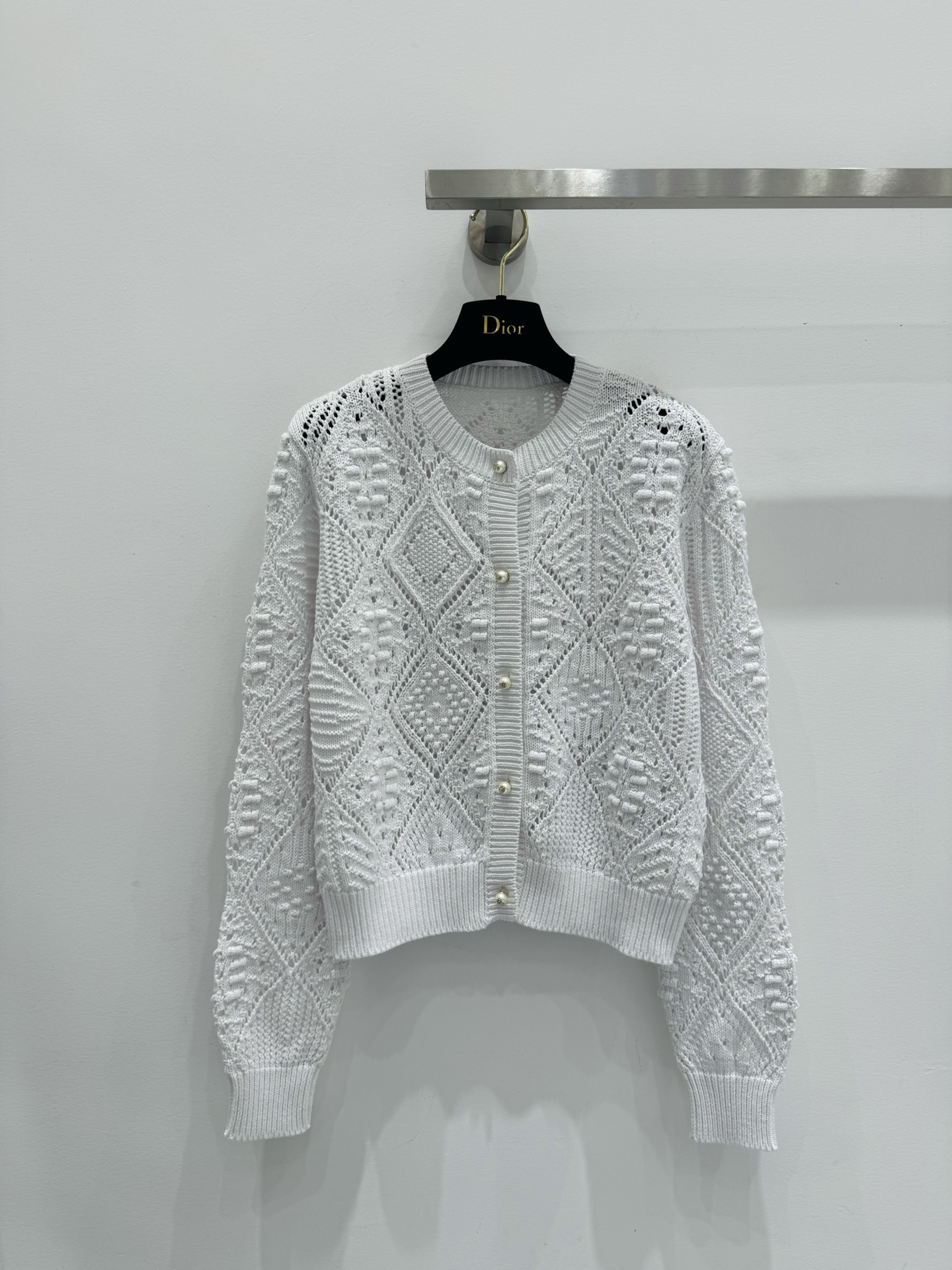 NO:610047,Dio* diamond hollow knitted cardigan! 一色/SML,,dior,alexander wang19860909Dio*菱格镂空针织开衫！一色/SML,,dior,alexander wang,Women's clothing