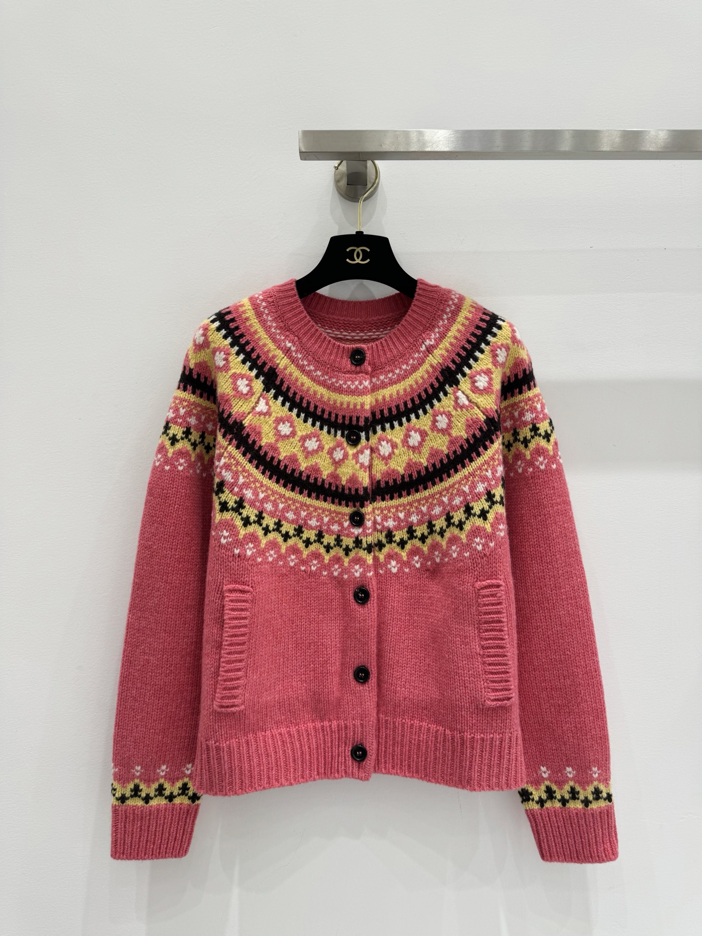 NO:622451,Miu Fair Isle intarsia crew neck cardigan! 一色/SML,,miumiu,alexander wang19860909Miu费尔岛嵌花圆领开衫！一色/SML,,miumiu,alexander wang,Women's clothing