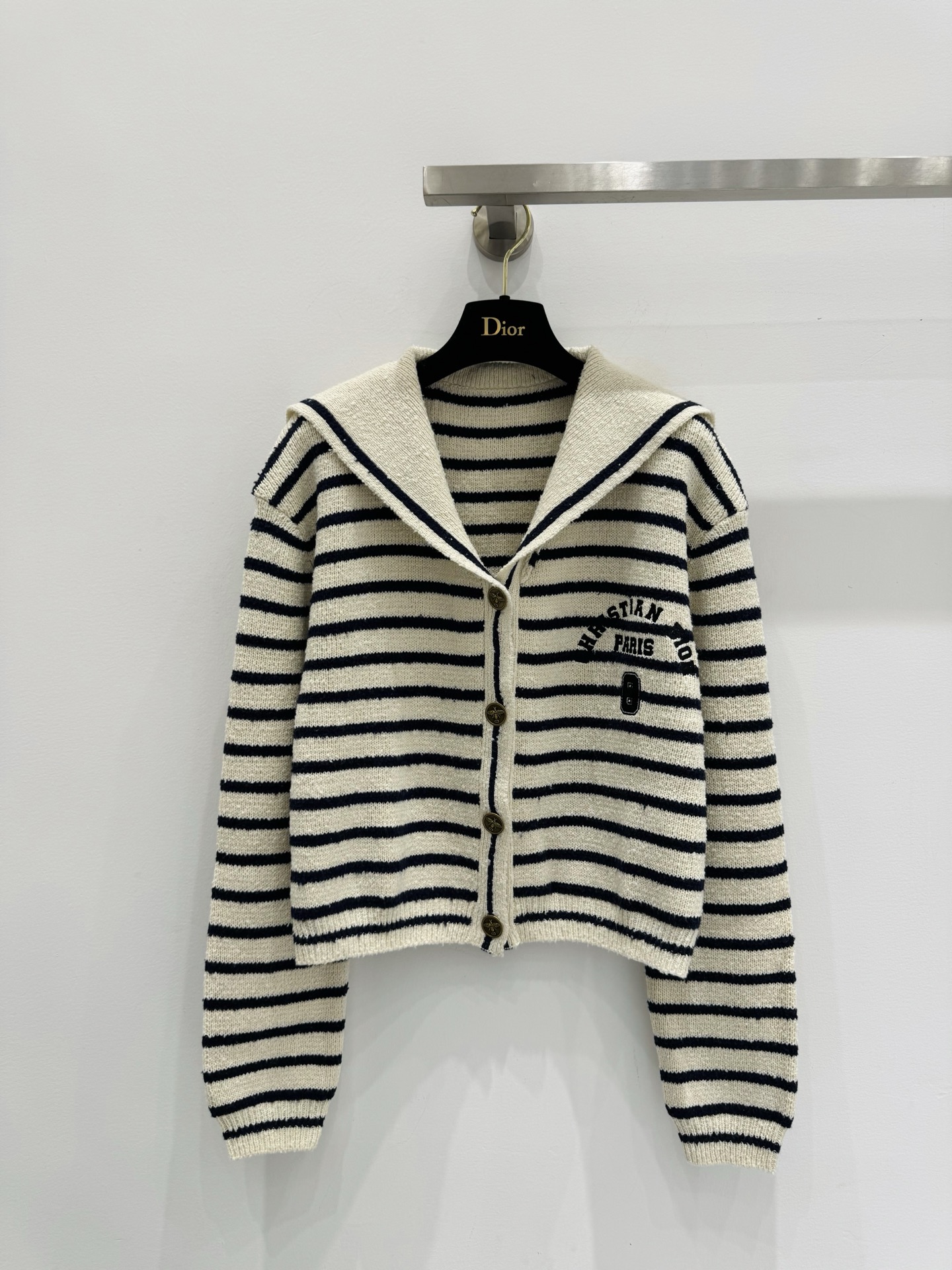 NO:622447,Dio* striped navy collar cardigan! 一色/SML,,dior,alexander wang19860909Dio*条纹海军领开衫！一色/SML,,dior,alexander wang,Women's clothing