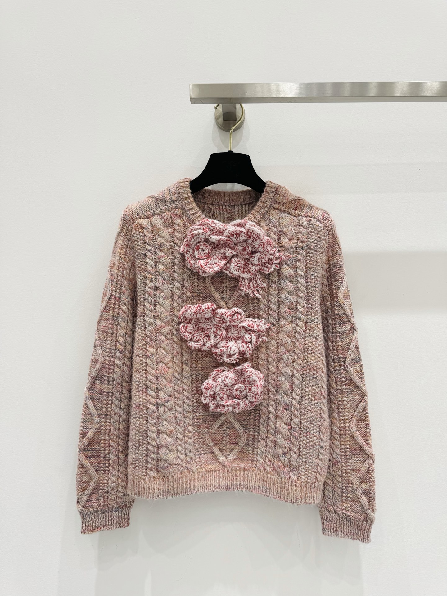 NO:710349,LV three-dimensional crocheted wool long sleeves!  1 color/SML,,louis vuitton,19860909LV立体钩花羊毛长袖！1色/SML,,louis vuitton,,Women's clothing