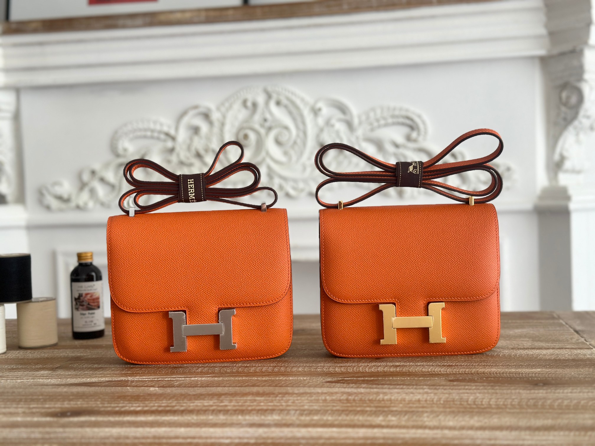 Hermes Constance Orange crossbody everyday