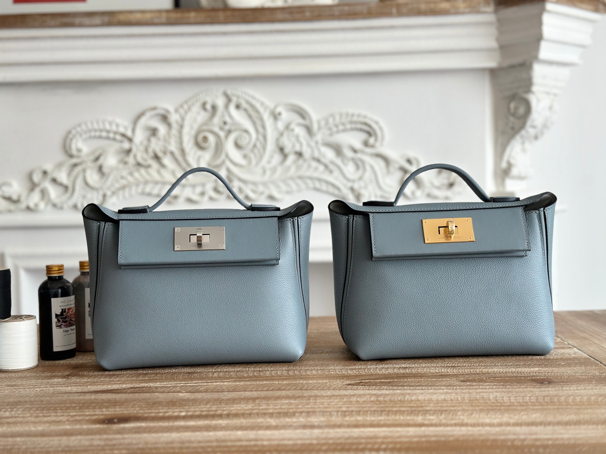 Hermes 24 Blue mini crossbody everyday