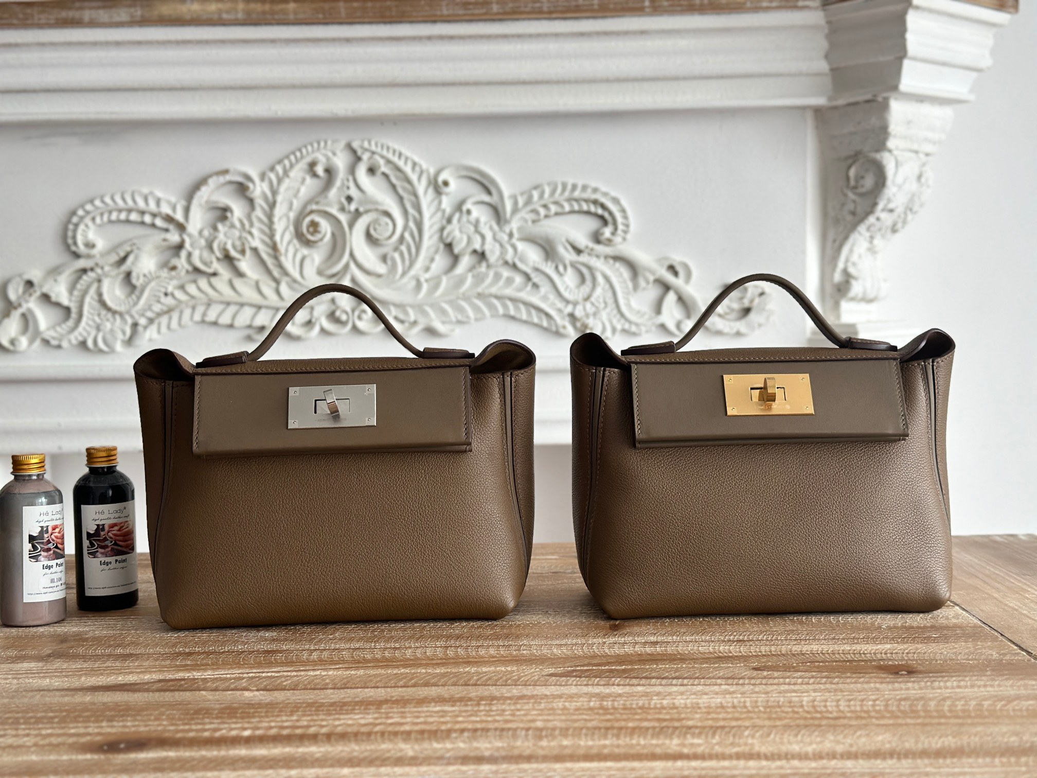 Hermes 24 Taupe Brown mini shoulder everyday