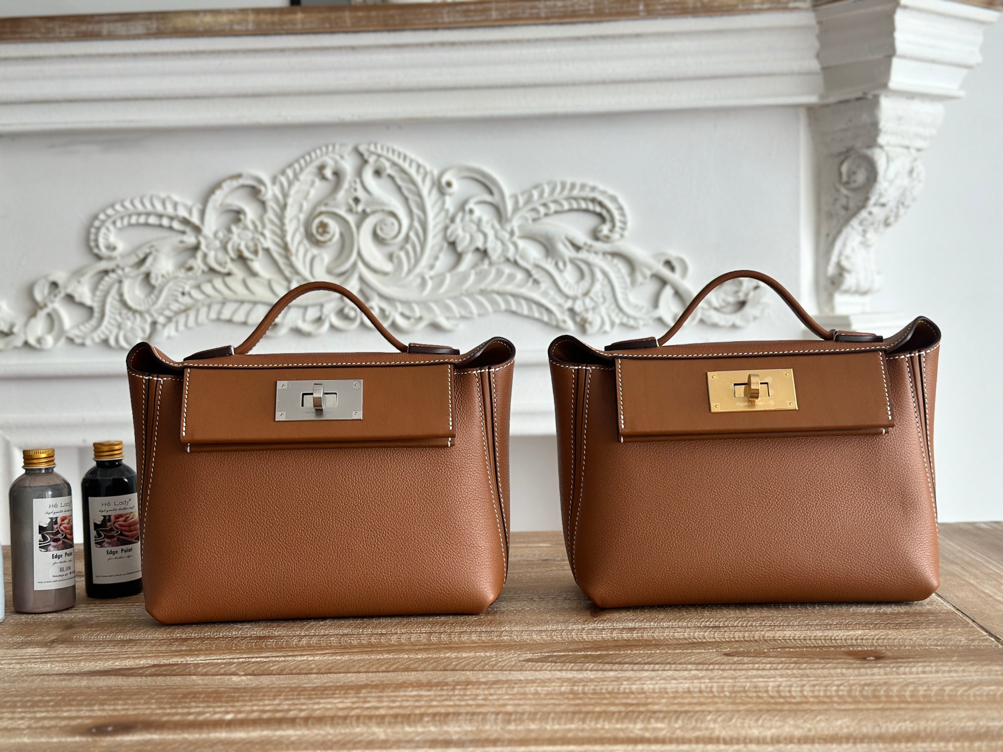 Hermes 2424 Brown mini top handle everyday