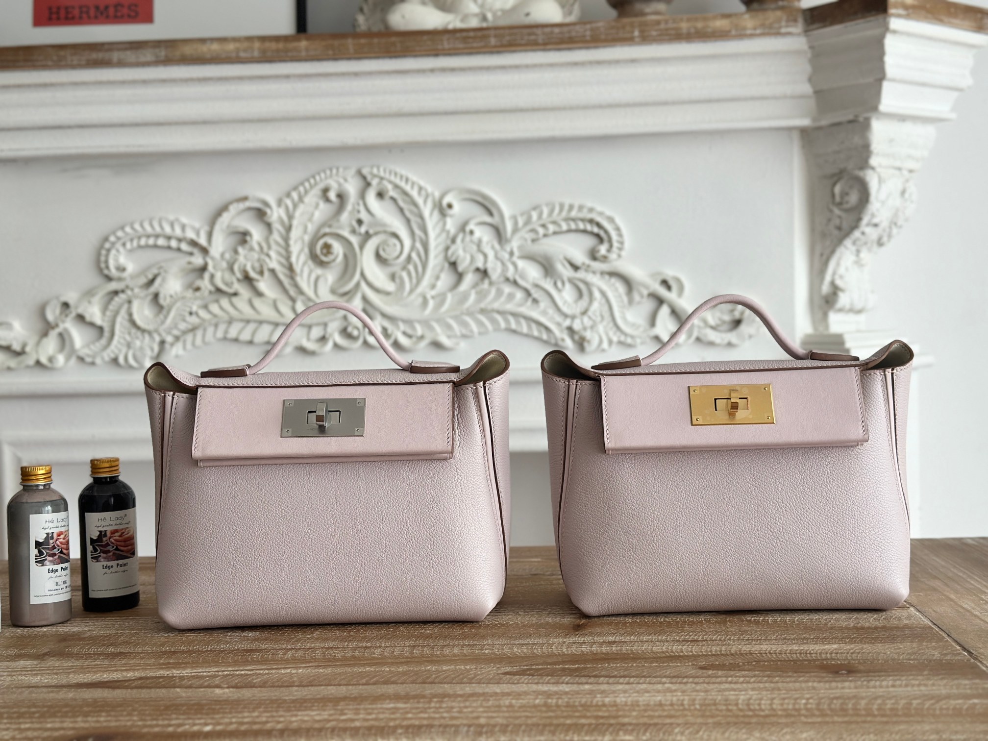 Hermes 2424 Light pink mini shoulder everyday