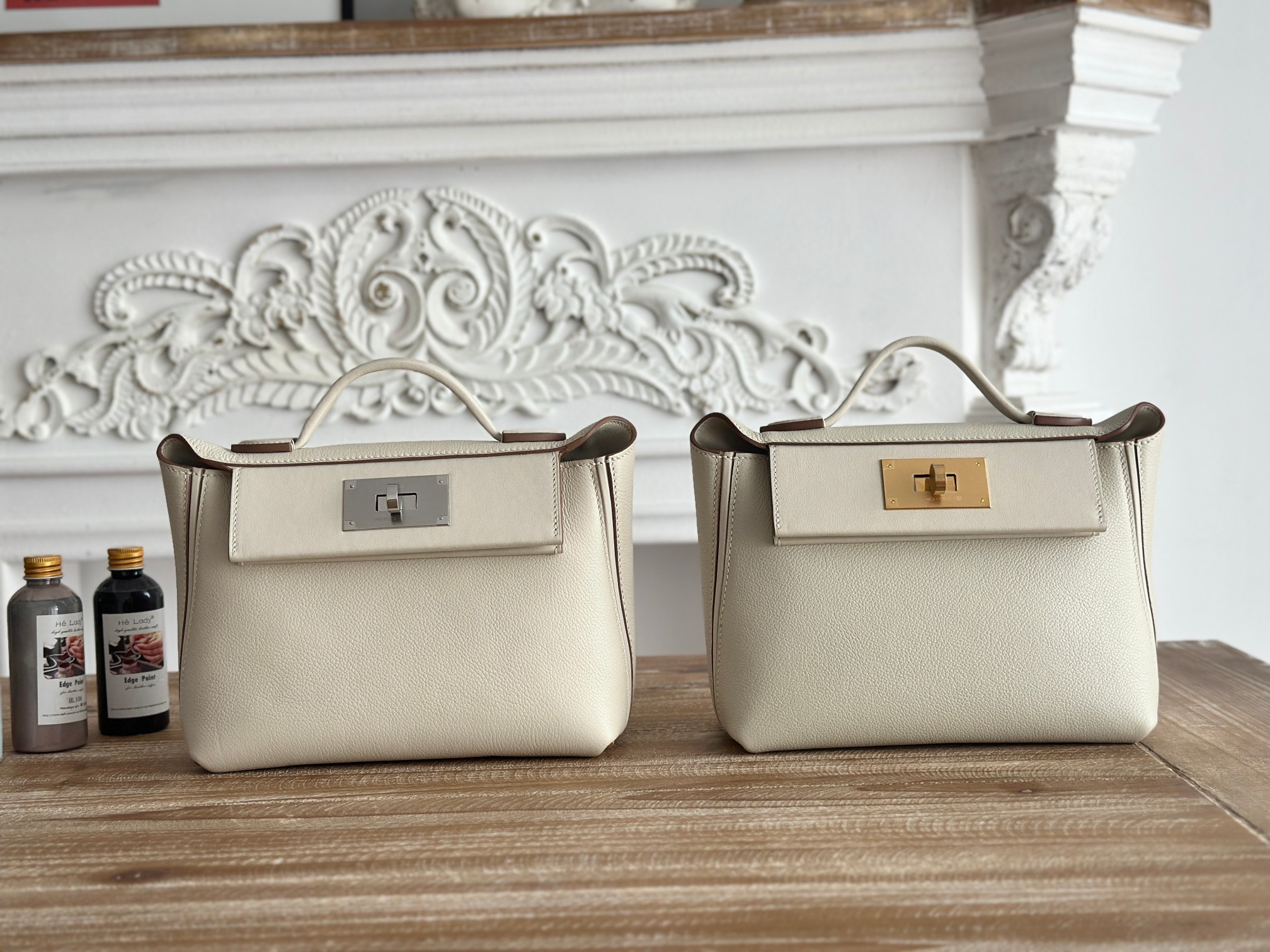 Hermes 2424 Cream mini top handle everyday