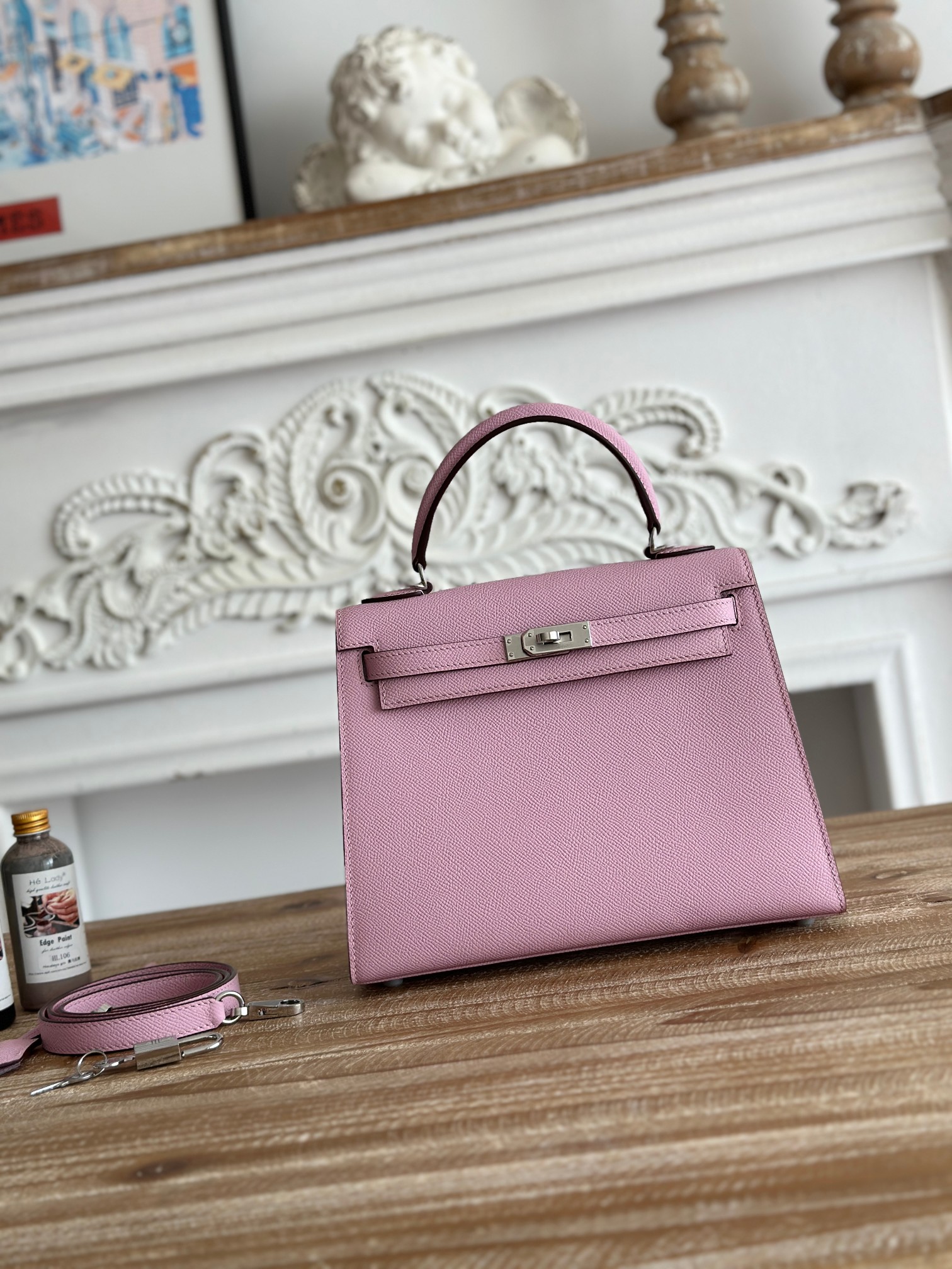 Perfeito
 Hermes Kelly Comprar
 Roxo Hardware Prata Epsom