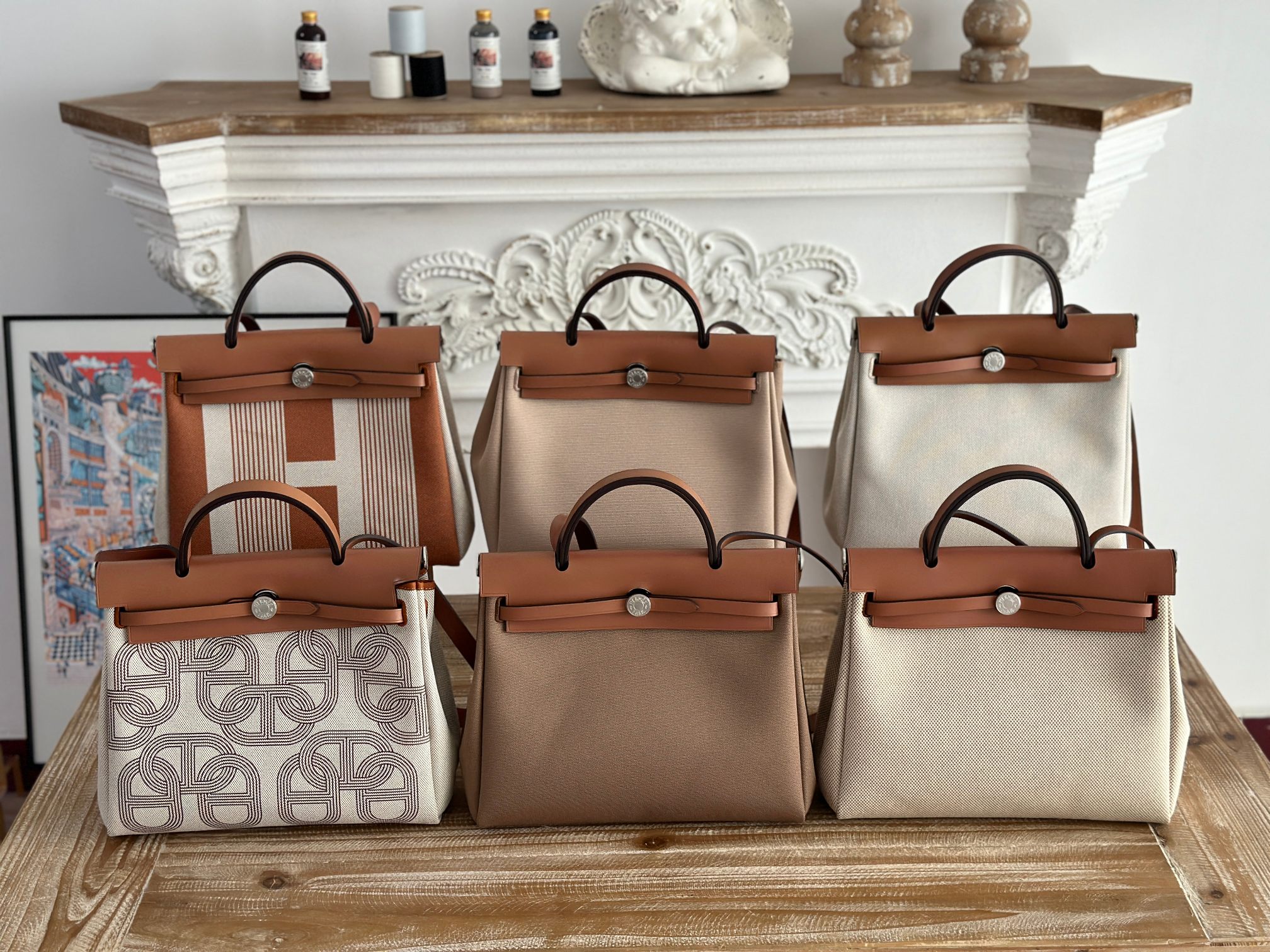 Luxury Herbag 31cm Saddle-Inspired Canvas Bag with Leather Accents 5 a1732550554996 2158
