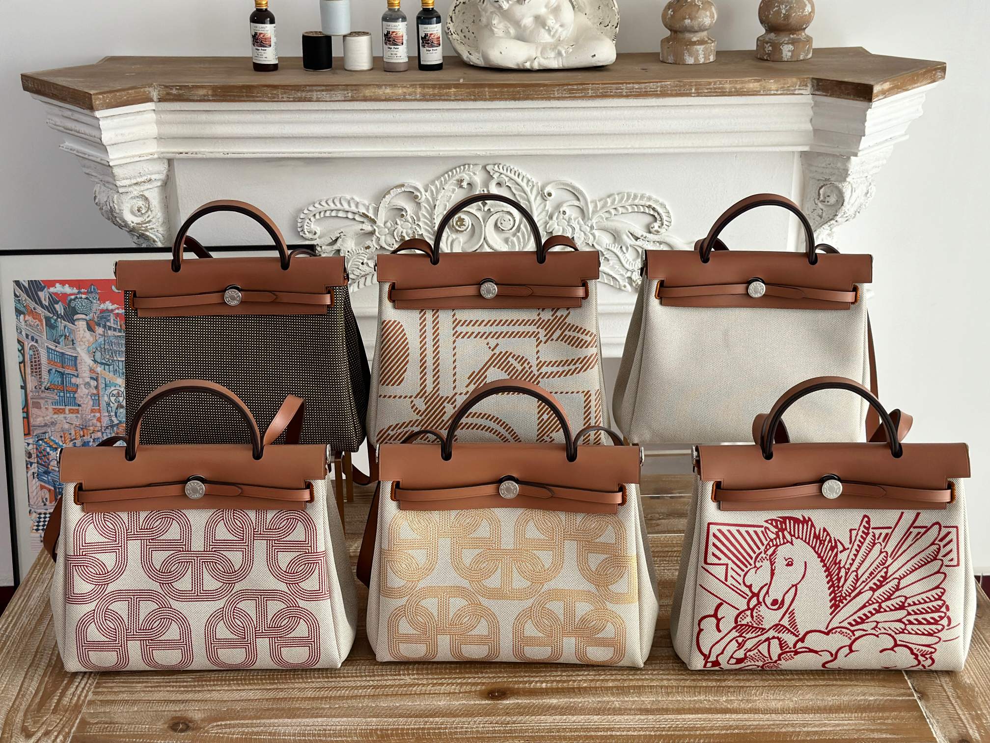 Luxury Herbag 31cm Saddle-Inspired Canvas Bag with Leather Accents 4 a1732550569896 2446