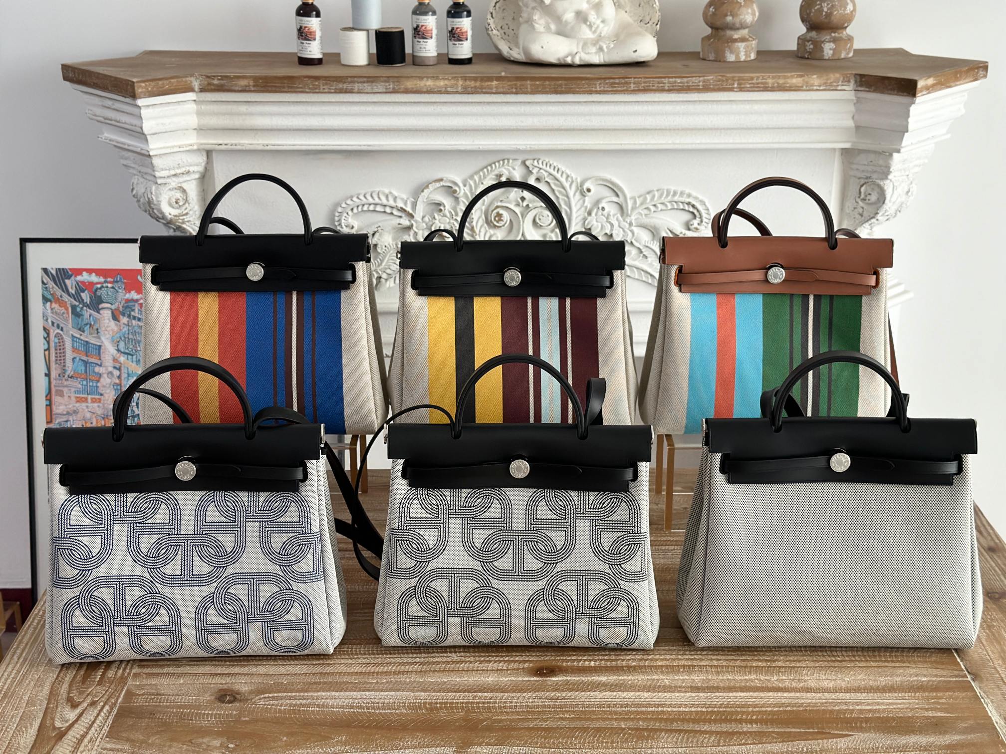Luxury Herbag 31cm Saddle-Inspired Canvas Bag with Leather Accents 2 a1732550581244 2067