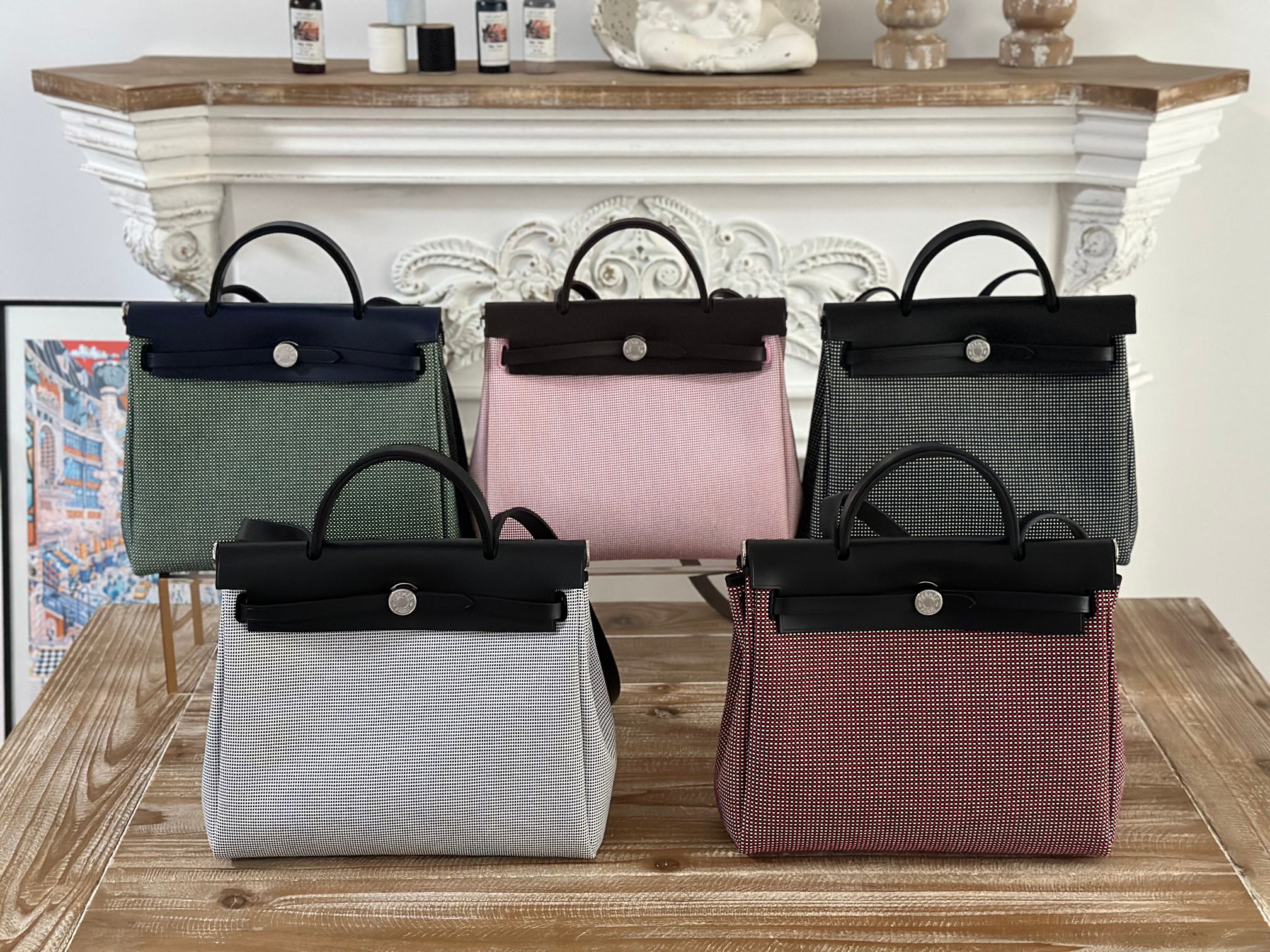 Luxury Herbag 31cm Saddle-Inspired Canvas Bag with Leather Accents 6 a1732550597977 6203