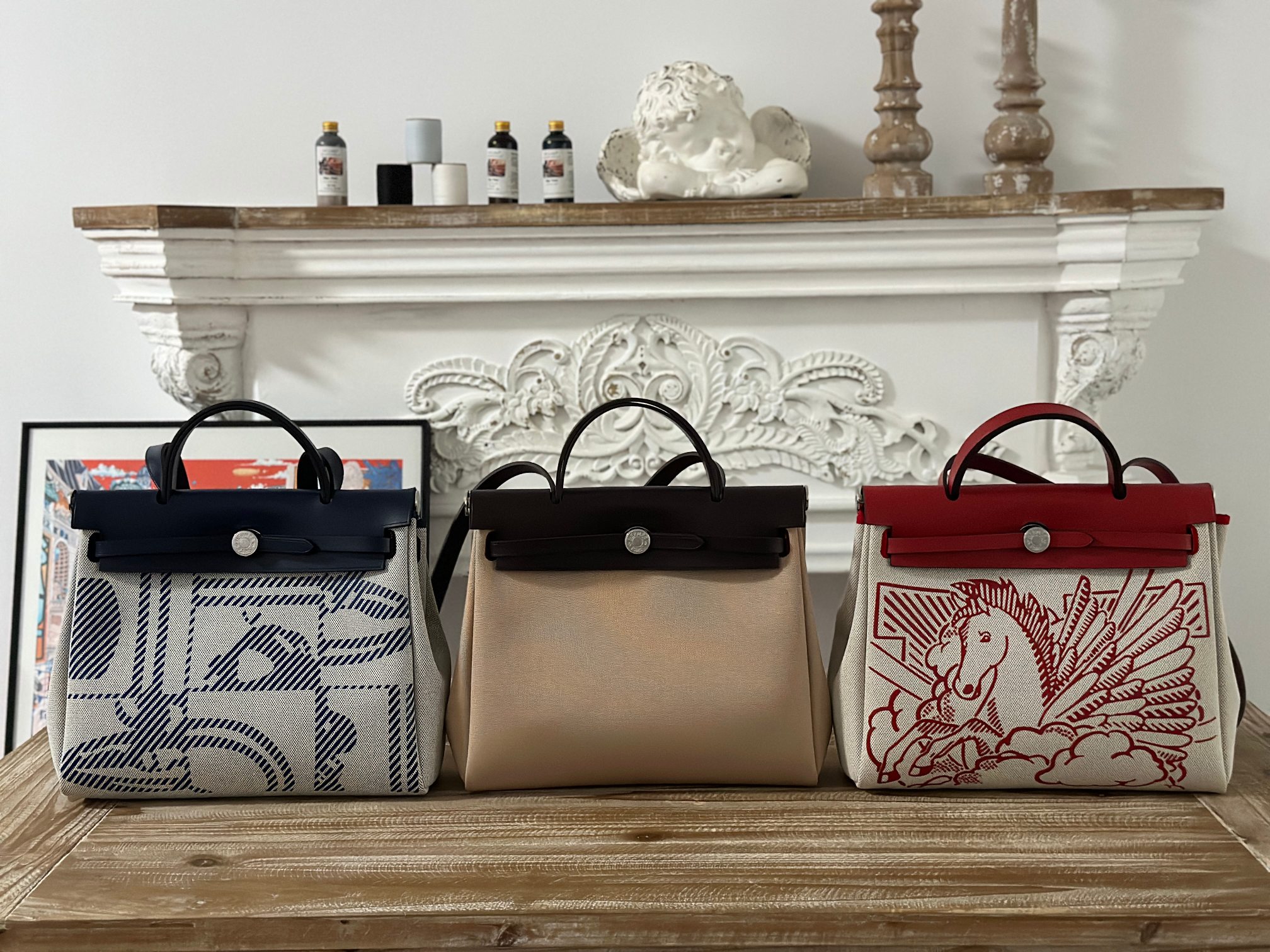Luxury Herbag 31cm Saddle-Inspired Canvas Bag with Leather Accents 7 a1732550605252 5471