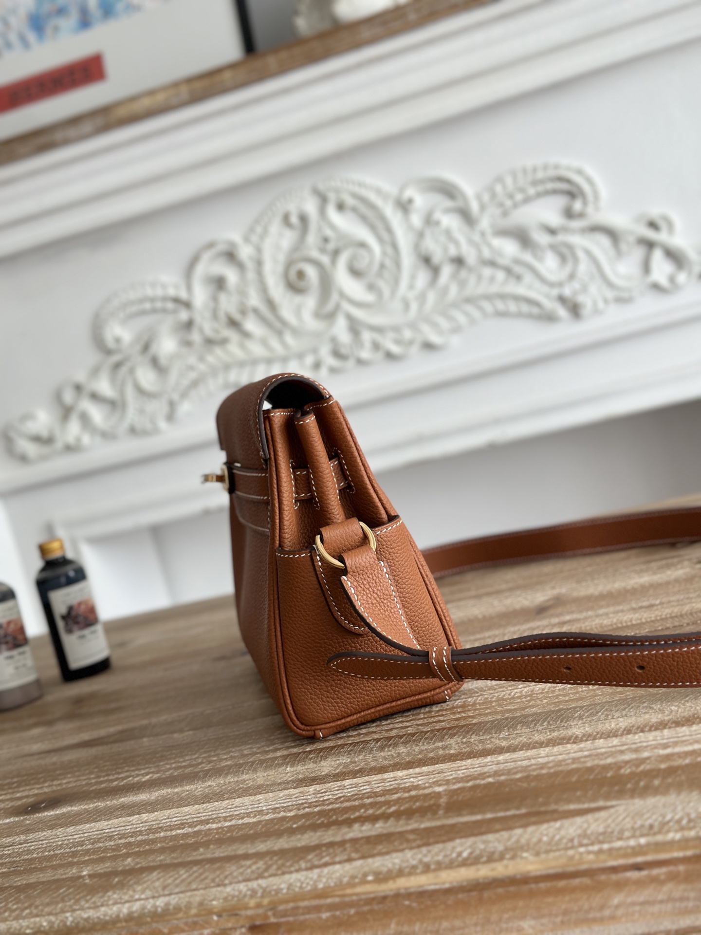 Hermes Kelly Messenger Brown Togo crossbody everyday