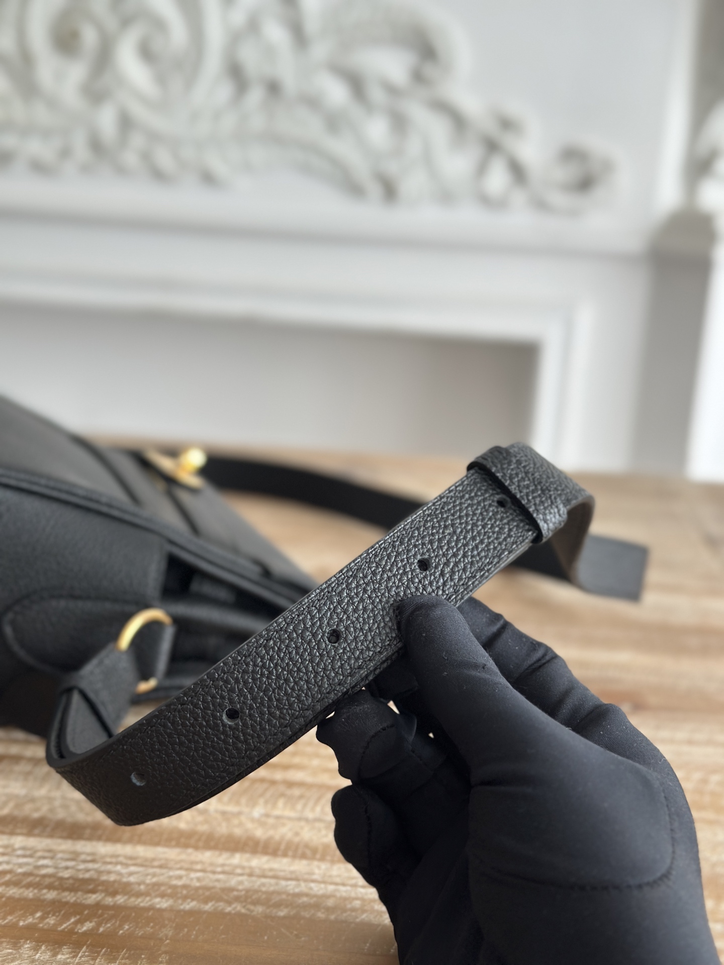 Hermes Kelly Messenger Black Togo crossbody everyday