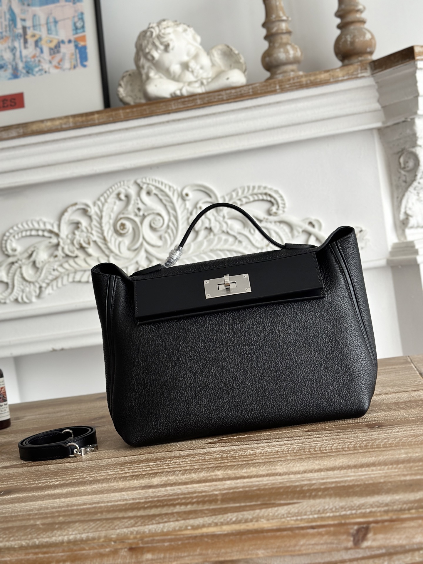 Hermes 24 Black shoulder everyday