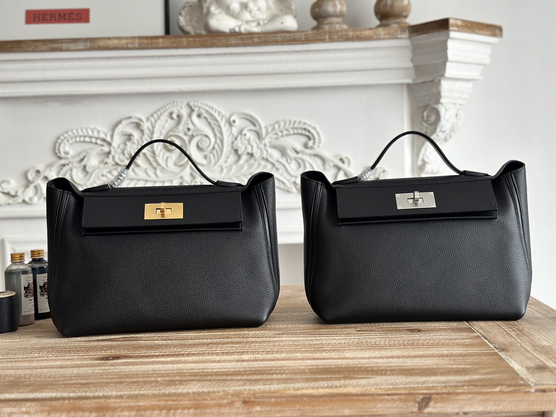 Hermes 24 Black shoulder everyday