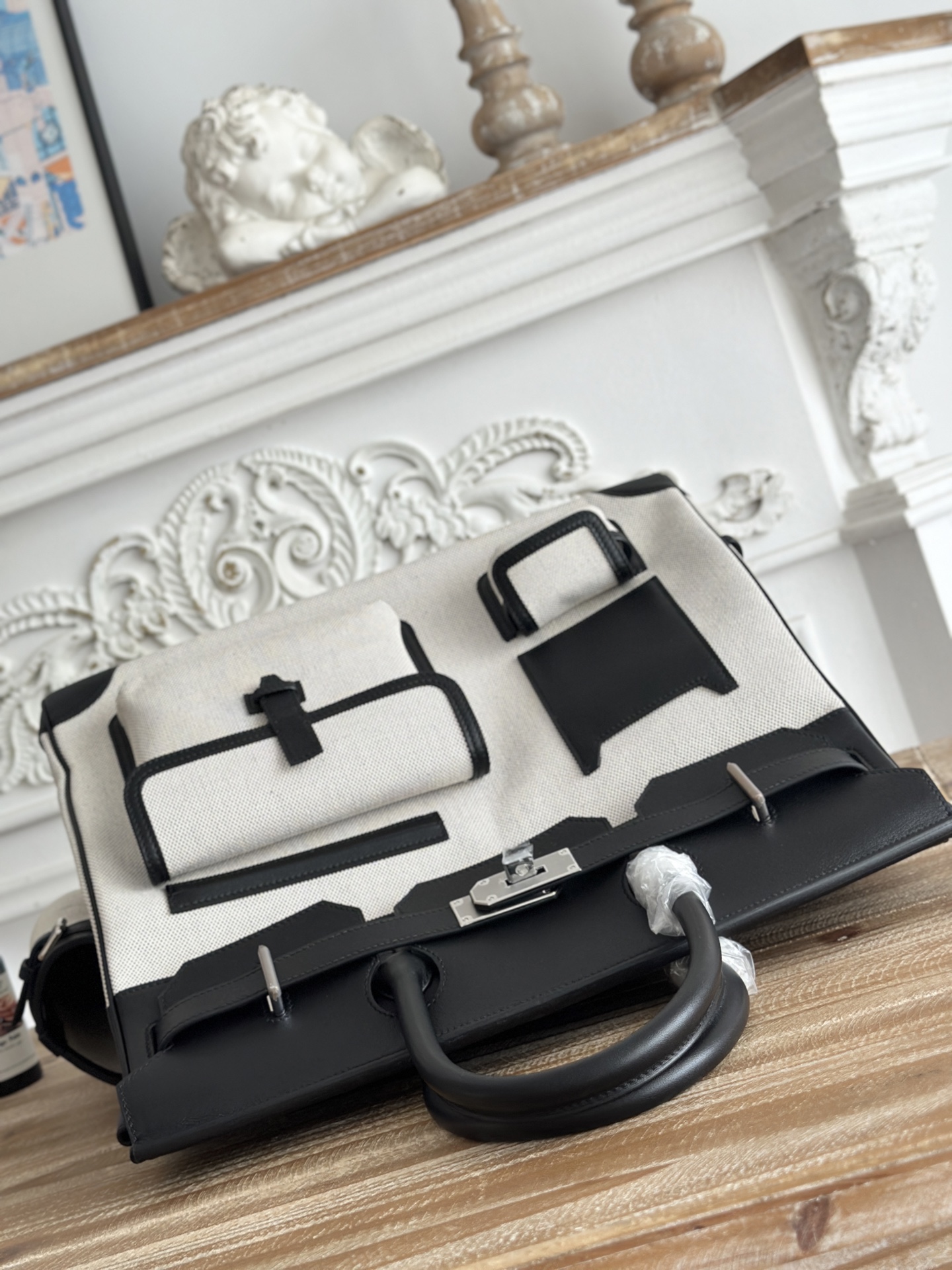 Hermes HAC 40 Cargo Black and Beige 40 work everyday