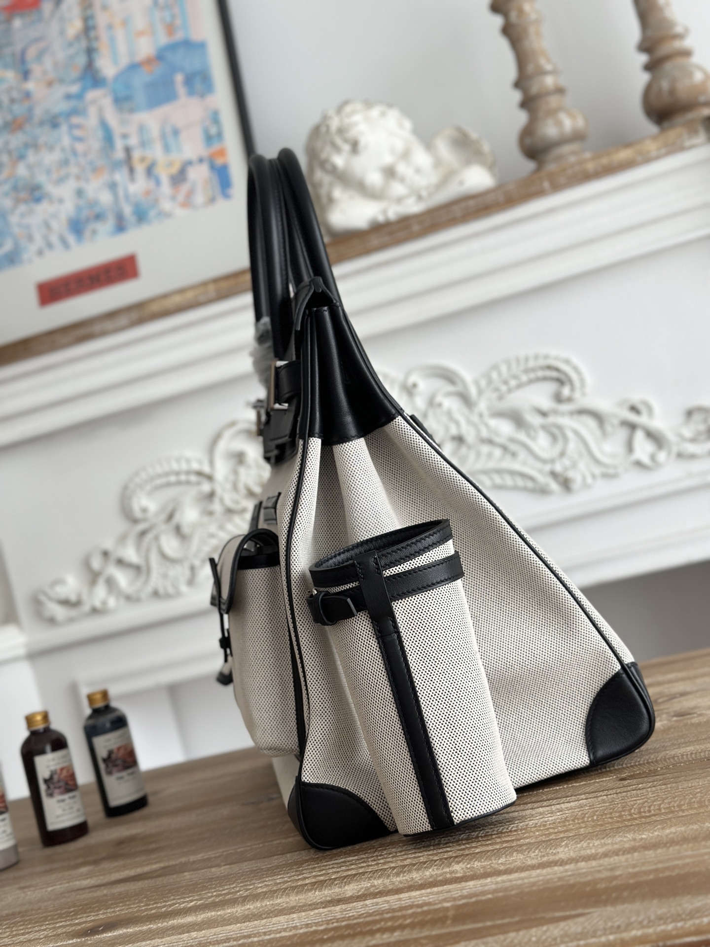 Hermes HAC 40 Cargo Black and Beige 40 work everyday