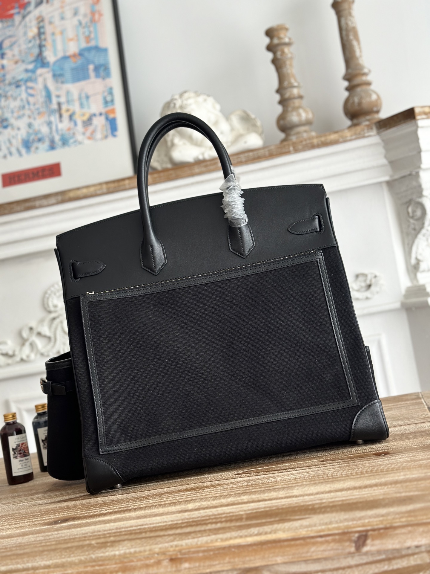 Hermes Hac 40 cargo Black 40 travel everyday