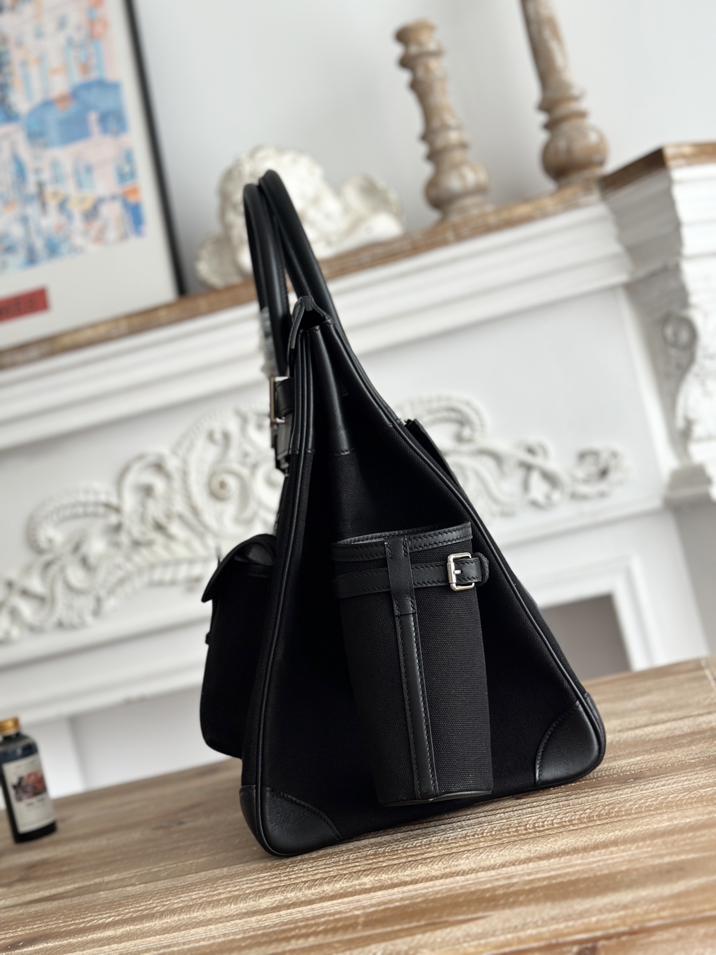Hermes Hac 40 cargo Black 40 travel everyday