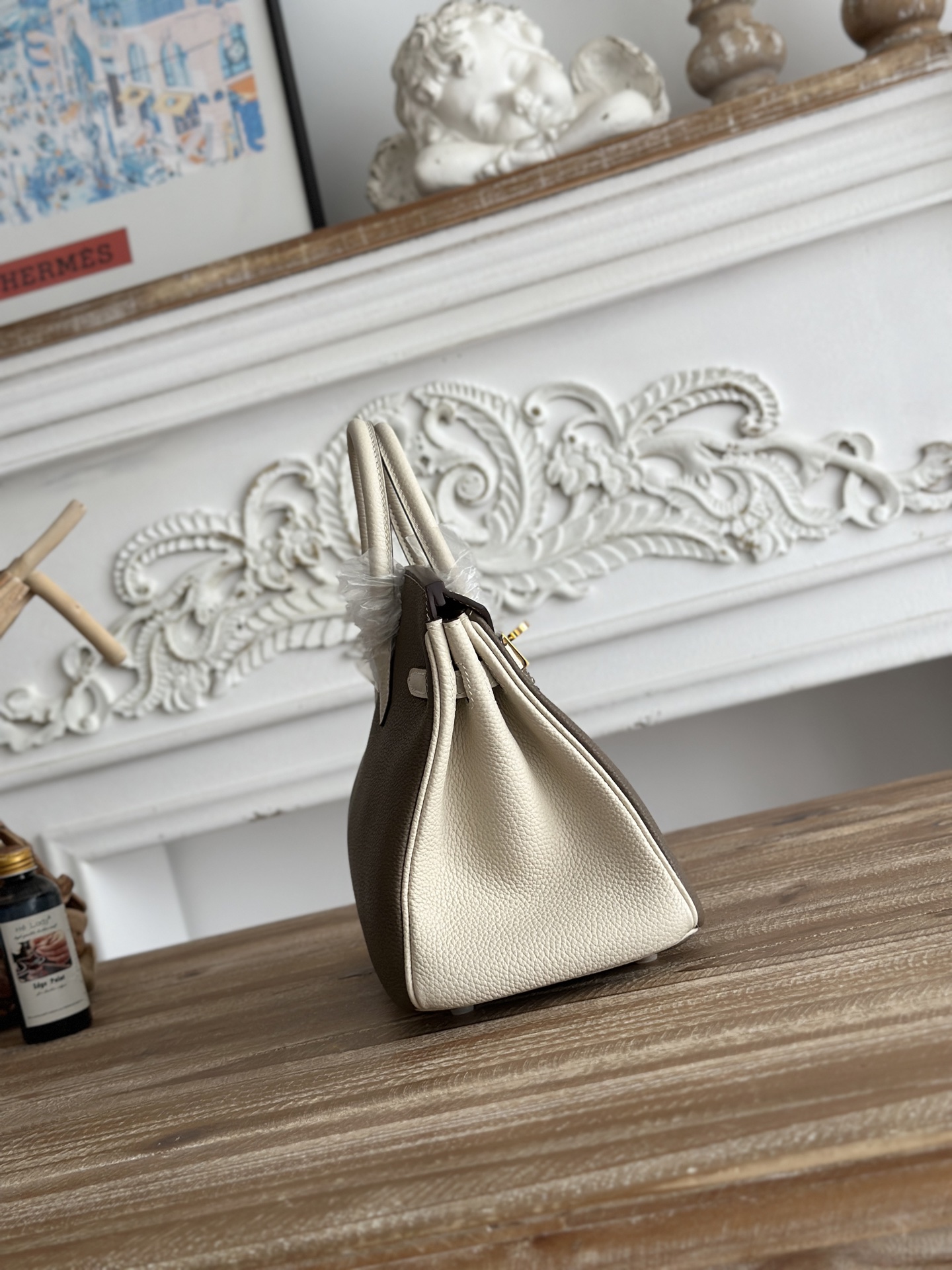 Hermes Style White Leather Bag Lookbook Reference image 2