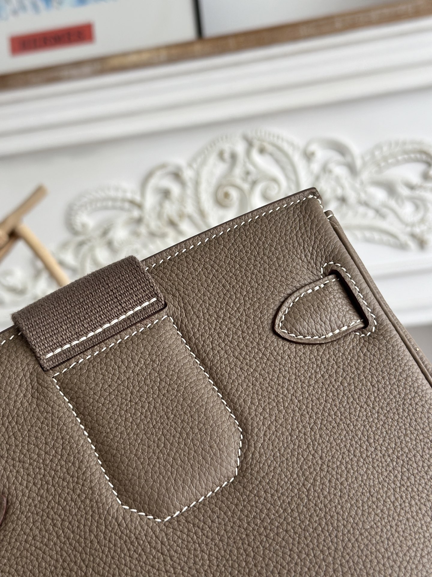 Hermes tas 𝐇𝐚𝐜 𝐚 𝐝𝐨𝐬｜Groot grijs — photo 6