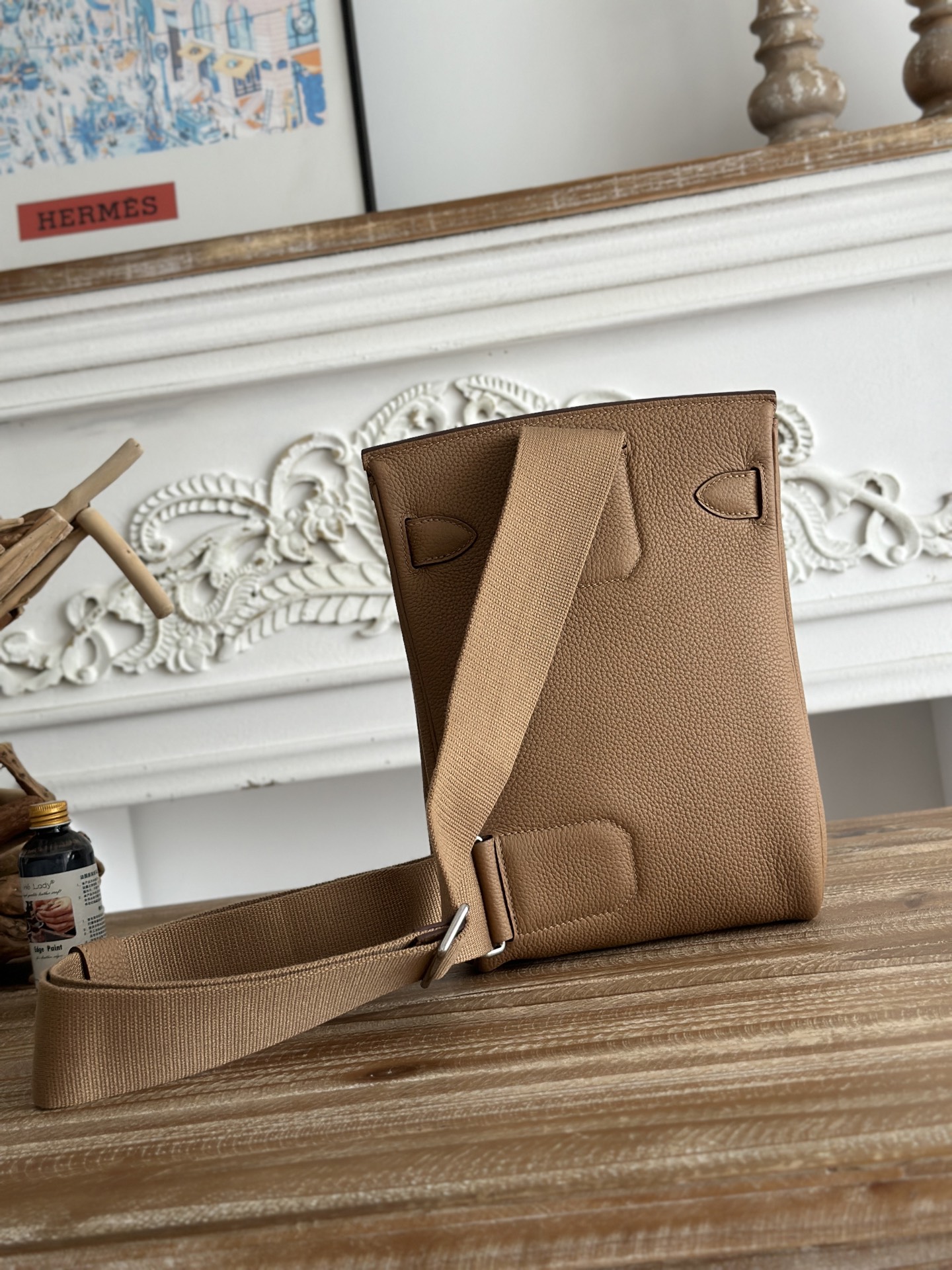 Hermes HAC dos Milk brown crossbody everyday