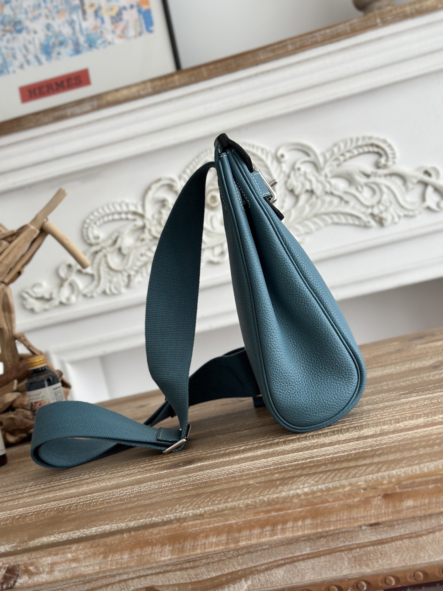 Hermes Style Blue Denim Bag Lookbook Reference image 2
