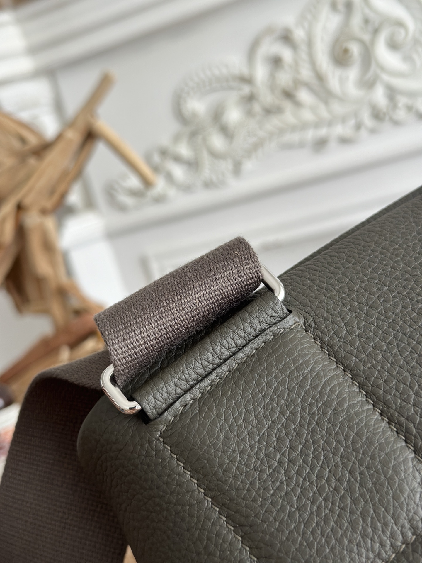 Hermes HAC a dos Grey green crossbody everyday
