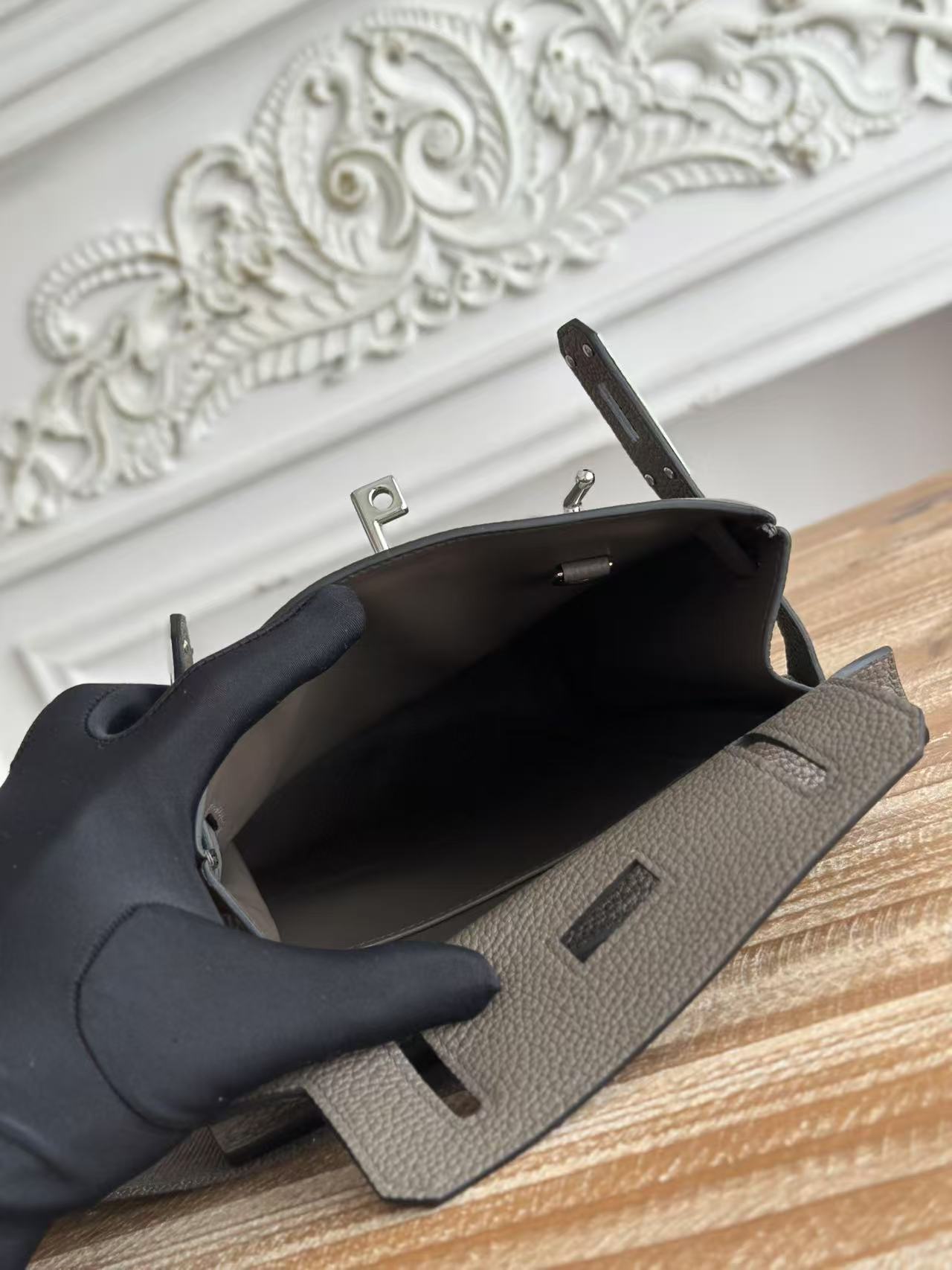 Bolsa Hermes 𝐇𝐚𝐜 𝐚 𝐝𝐨𝐬｜Cinza Ferro — photo 8